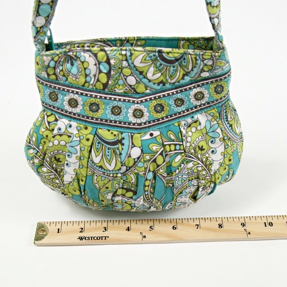 Vera Bradley Peacock Green Paisley Small Bucket Purse - Retired Pattern - Picture 7 of 7